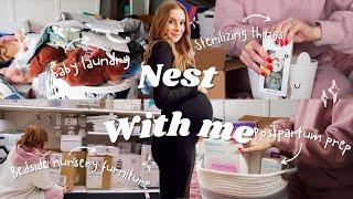 NEST WITH ME VLOG/PREP WITH ME FOR BABY (PT.1)| getting organized, last minute baby purchases 2025