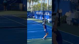 Liam Draxl with a volley winner in Puerto Vallarta  
