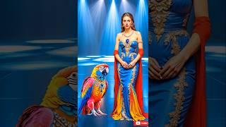 Royal AI Magic! Girl & Parrot’s Bond  #shorts #ai #magic