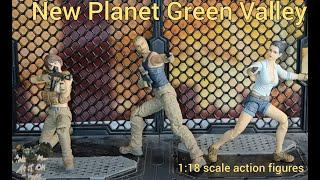 New Planet Green Valley action figures. 1:18 scale action figures at their finest. Fantastic.