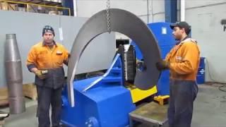 Screw conveyor spiral bending