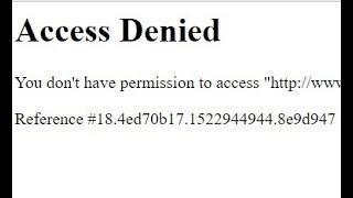 Solved: Access Denied - You don't have permission to access "http://www........com/" on this server