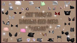 CODES FOR CAT THEMED BEANIES AND EARS || FOR BLOXBURG AND BROOKHAVEN || ROBLOX ||