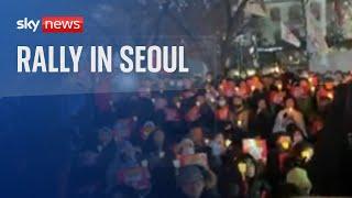 Watch live: Rally in South Korea after martial law chaos