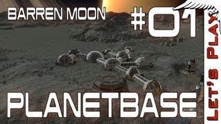 Planetbase #01 Barren Moon [Hard] - Let's Play