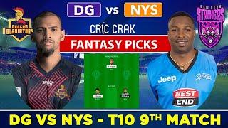 Live Abu Dhabi T10 League: DG vs NYS Dream11 Team | Deccan Gladiators vs New York Strikers Dream11