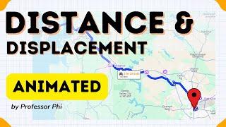 No more confusion! Distance & Displacement explained with Animation.