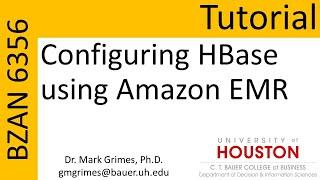 Tutorial - Configuring HBase using Amazon EMR