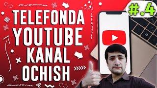 Telefondan YouTube kanal ochish 2 daqiqada