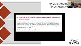 Maryland REALTORS® Webinar Series: Source of Income.  Get to know this Protected Class