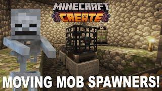 Moving MOB Spawners in Minecraft - Minecraft Create Mod - Ep05