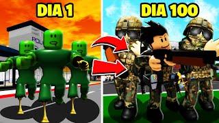 SOBREVIVI 100 DIAS AO ATAQUE ZUMBI Brookhaven Historinhas no Roblox