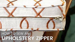 How to Sew an Upholstery Zipper