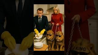 "Macron Humiliated by Brigitte’s NO KING Protest" parody