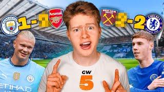 PREMIER LEAGUE PREDICTIONS WEEK 5!