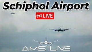 LIVE: Crosswind Landings at Amsterdam Schiphol Airport | RWY 18R Polderbaan | June 7, 2025
