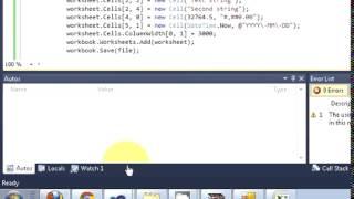 C# Tutorial 28  Create Excel  XLS and  XLSX file from C# Using excellibrary