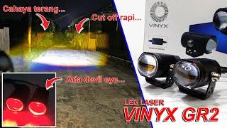 Murah  dan Terang !!! Review LED Laser Vinyx GR2 + Devil Eye