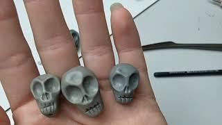 DIY - Easy Polymer clay Skulls!