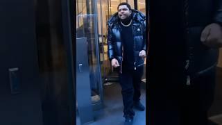 O’SHEA JACKSON JR PRESS RUN FOR NEW MOVIE #dolla_onlyus          My boy wasn’t ready for the cold 