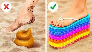 SUMMER HACKS FOR YOUR NEXT BEACH TRIP! Genius DIY Ideas & Fun Tips by 123 GO!