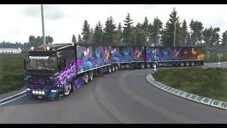 Daf Straight piped of slav jerry with a new SCS skin on it :) - Euro Truck Simulator 2 4K