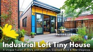 Industrial Loft Tiny House: Exposed Brick & Raw Elegance