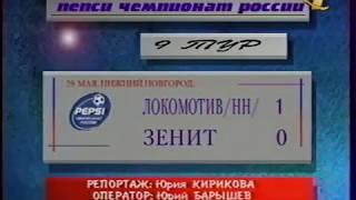 Локомотив (Нижний Новгород) 1-0 Зенит. Чемпионат России 1999