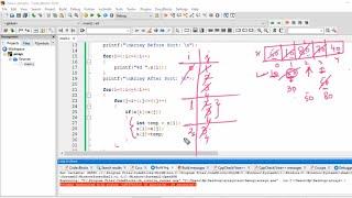 C Program to Sort an Array Elements | Sorting of Array in c | Sorting of Array