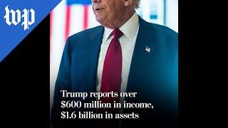 Trump reports over $600M in income, $1.6B in assets