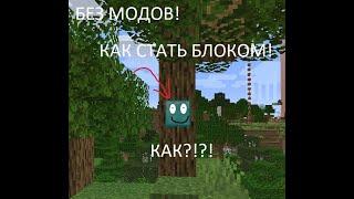 Minecraft - Как стать блоком БЕЗ МОДОВ!