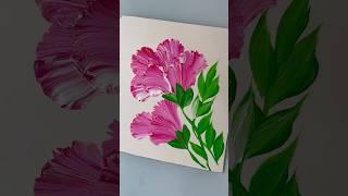 Flower painting trick #art #painting #flowers #trending #shorts