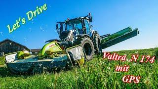 1. Schnitt mit GPS mähen | Valtra N174 Active @AMPLandtechnik