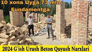 G'isht Urush Narxlari | Beton Quyush Narxlari | 2024 Uy Qurush Narxlari 912051491