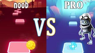 noob VS PRO Axel F Crazy Frog - Tiles Hop EDM Rush! TRZ