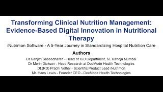 "Scientific Poster" of iNutrimon - A Clinical Nutritional Management  Software for Hospitals.