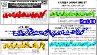 Government & Private Jobs || Capital Development Authority || PMDC || PLICL || PCST || Raheel Tech