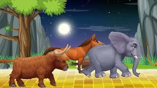 WILD Animal Stampede CHAOS in 3D Cartoon Animation!