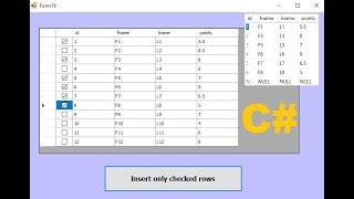 c# tutorial for beginners: Insert Only Checked rows from datagridview into SQL database