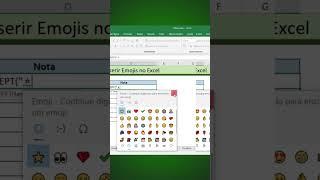 Veja como inserir Emoji na planilha #Excel #Emoji #shorts