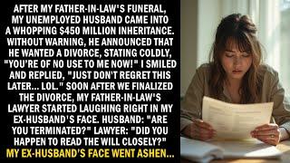 After my father-in-law’s funeral, my husband got $450M, kicked me out, then called panicking.