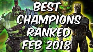 Best Champions Ranked February 2018 - Seatin's Tier List - Marvel Contest Of Champions