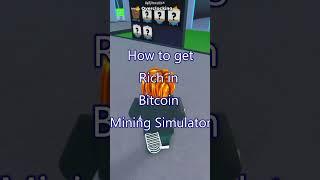 How to get RICH in Bitcoin Mining Simulator. #shorts