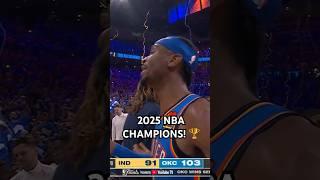 The Oklahoma City Thunder win the 2025 NBA Championship!