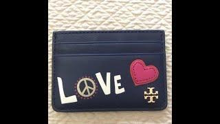 #Toryburchwallets Tory Burch love navy slim card case wallet review