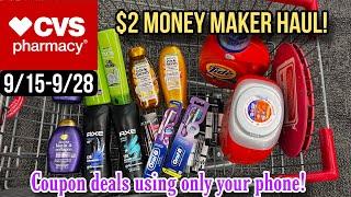 CVS Haul- ALL FREE+ $2 Money Maker! Easy digital coupon deals 9/15-9/28/24