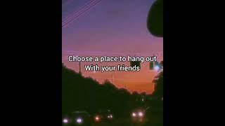 Choose a place to hang out with your friends  #shorts #youtube #aesthetic #vibes