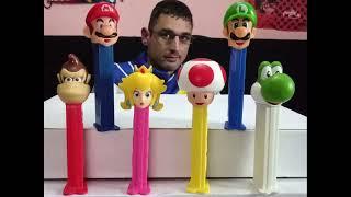 Super Mario - Mario, Luigi, Peach, Yoshi, Toad and Donkey Kong PEZ Candy Dispensers / Dispensadores