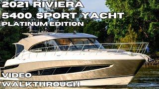 FOR SALE: 2021 Riviera 5400 Sport Yacht Platinum Edition