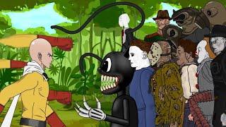 Saitama VS Cartoon Cat, Michael Myers, Jason, Slenderman, Leatherface, Tyrant X ANIMATION Dc2